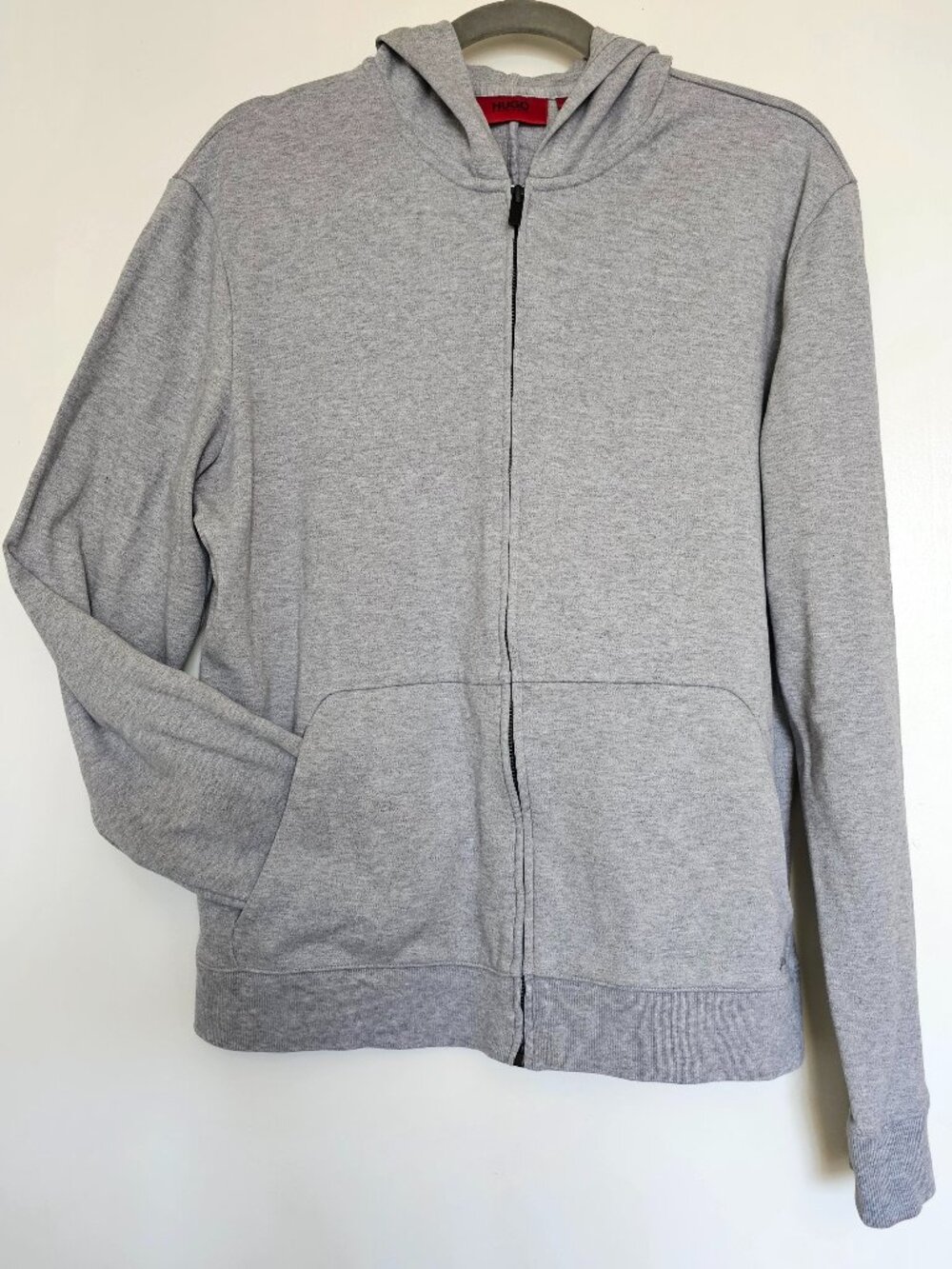 Hugo Boss Dontoya Full Zip Up Hoodie Gray Cotton Zip-Up Jacket M